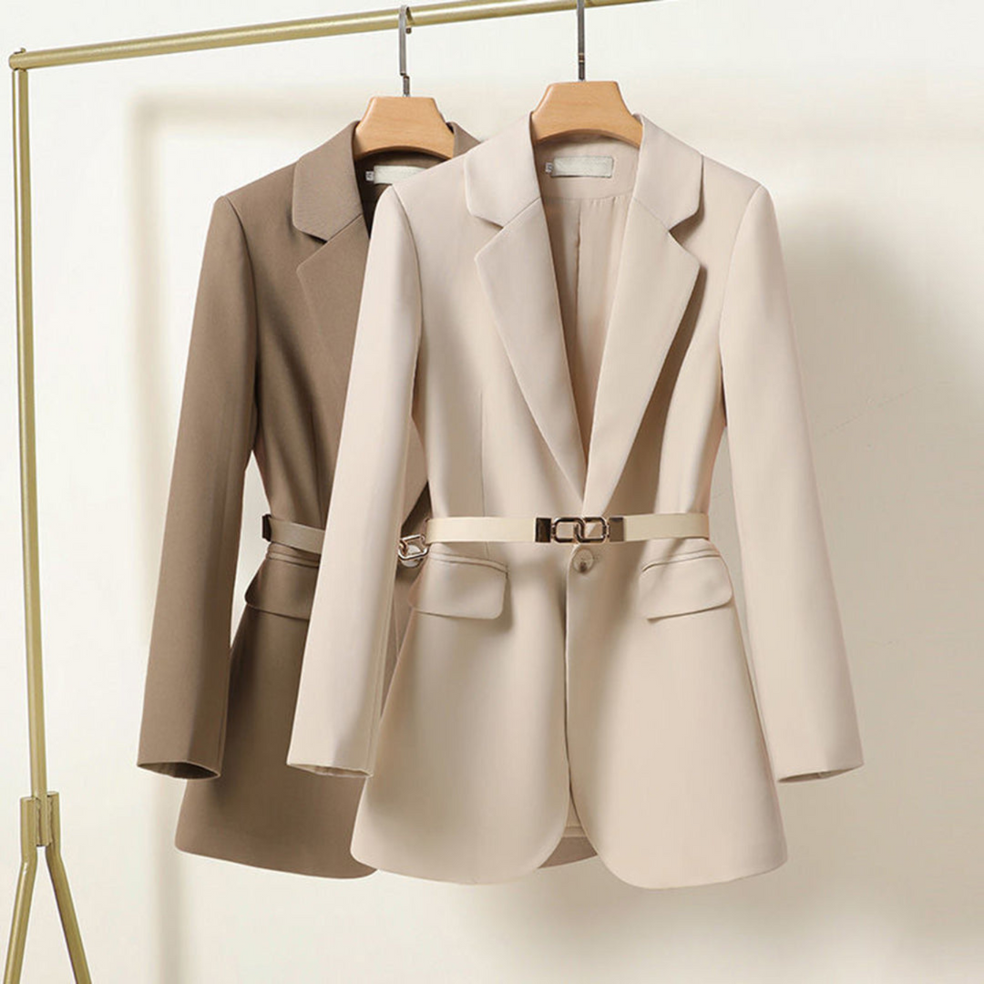 Women’s Belted Tailored Long Blazer
