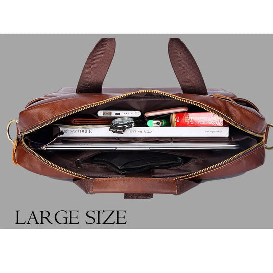 High-Quality Leather Laptop Bag