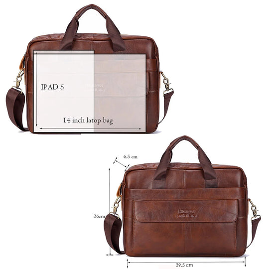 High-Quality Leather Laptop Bag